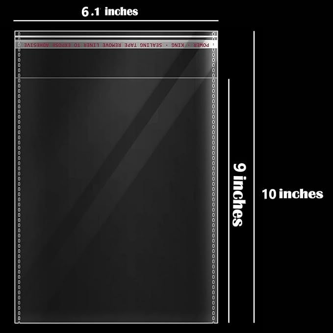 6x9 Inches 200 Pcs Self Sealing Cellophane Bags Clear Cookie Bags Resealable Cellophane Bag for Packaging Gifts,Cookies,Favors,Products,Candy