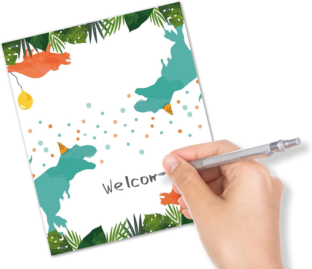 Table Place Card, Dinosaur Themed Tent Style Cards, Pack of 25 Half-Fold Reception Place Card, Green Blue Dino Food Labels, Perfect for Baby Shower, Dinosaur Birthday Party C07