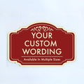 Custom Decorative Outdoor Metal Sign - Personalized Aluminum Driveway Sign, Waterproof, Made in USA - Design 2 Red Brick 10x7 In