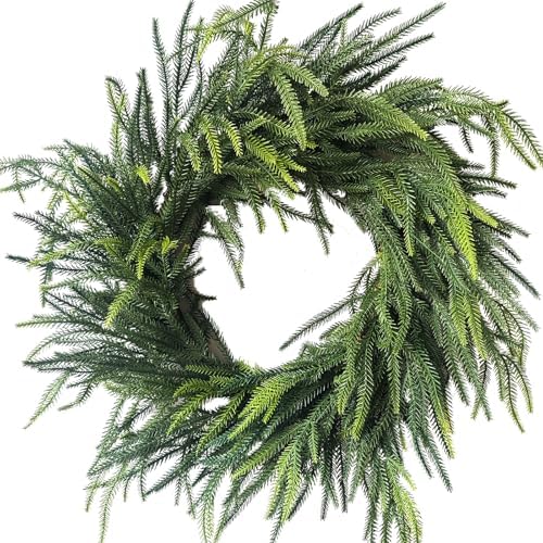 24 inch real touch norfolk pine christmas wreath, main product view