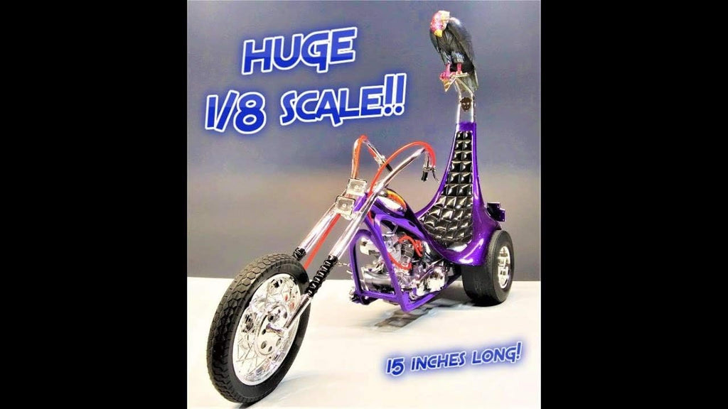 atlantis amcm224 1/8 king chopper ii trike tom, side view