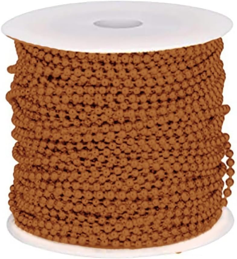 1/8" 3.2mm Ball Chain Solid Copper 50' Spool with 50 Pack of Connect...