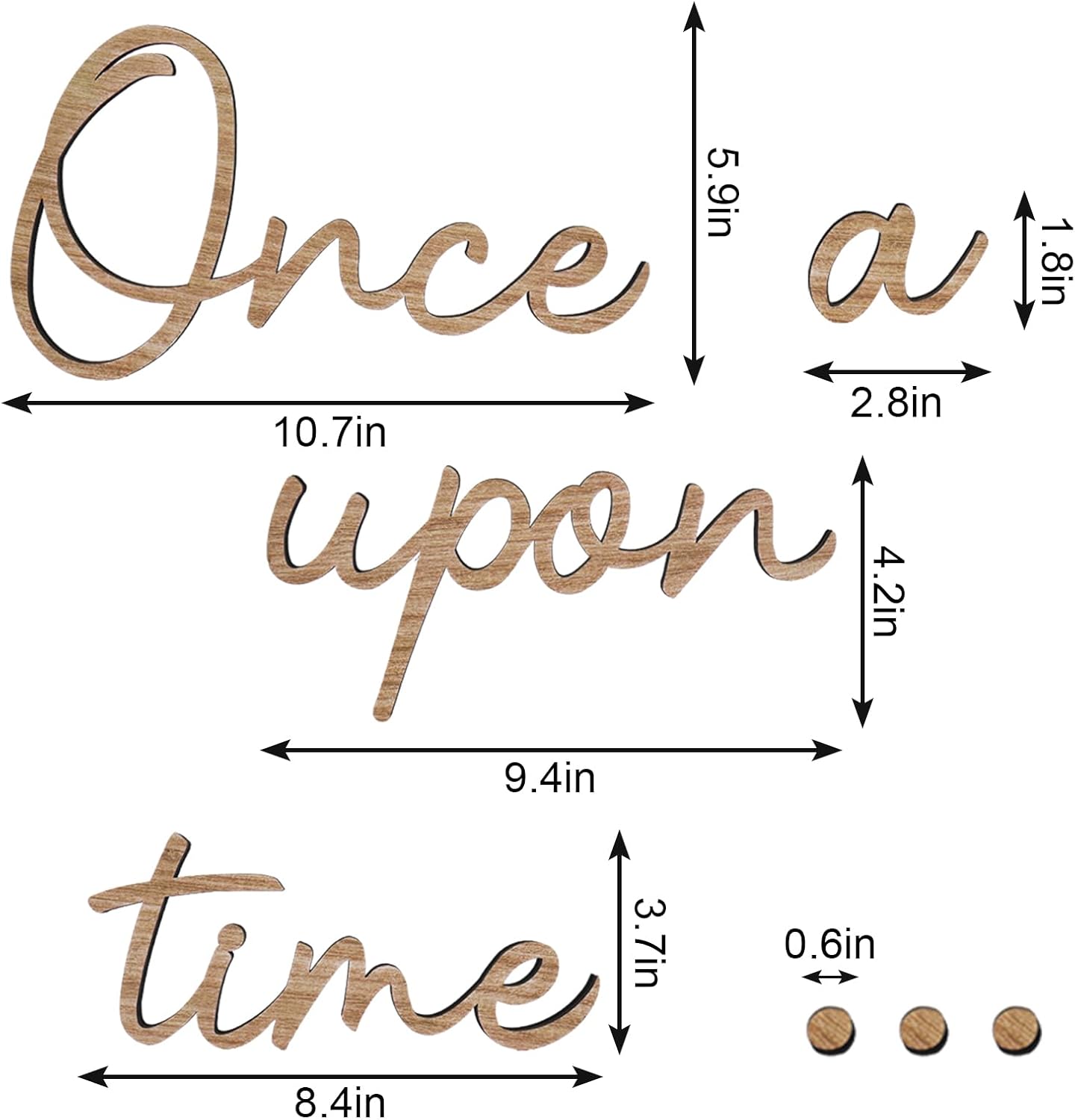 JarThenaAMCS Once Upon a Time Wooden Sign Reading Corner Sign Nursery Wall Decor for Kids Bedroom Bookshelf Home Decor Birthday DIY Decoration Baby Gift