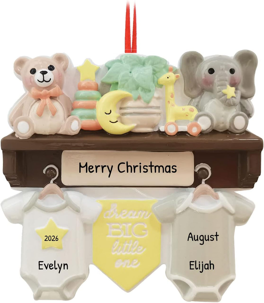 3D Personalized Babys First Christmas Ornament 2026 Girl | Nursery Shelf Baby | Baby's First Christmas Ornament 2026 Baby Ornaments for Xmas Tree My 1st Xmas Girl Ornaments for New Parents Couples