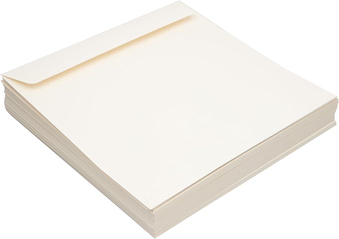 LUXPaper Square Invitation Envelopes | Peel & Press | 8" x 8" | Natural | 70lb. Text | 50 Qty