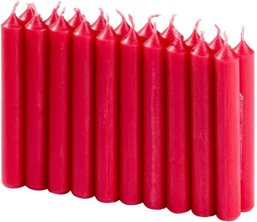 KCB 250 223-02 Christmas Tree Candles, 9.6 cm, Diameter 1.2 cm, Red (Pack of 20)