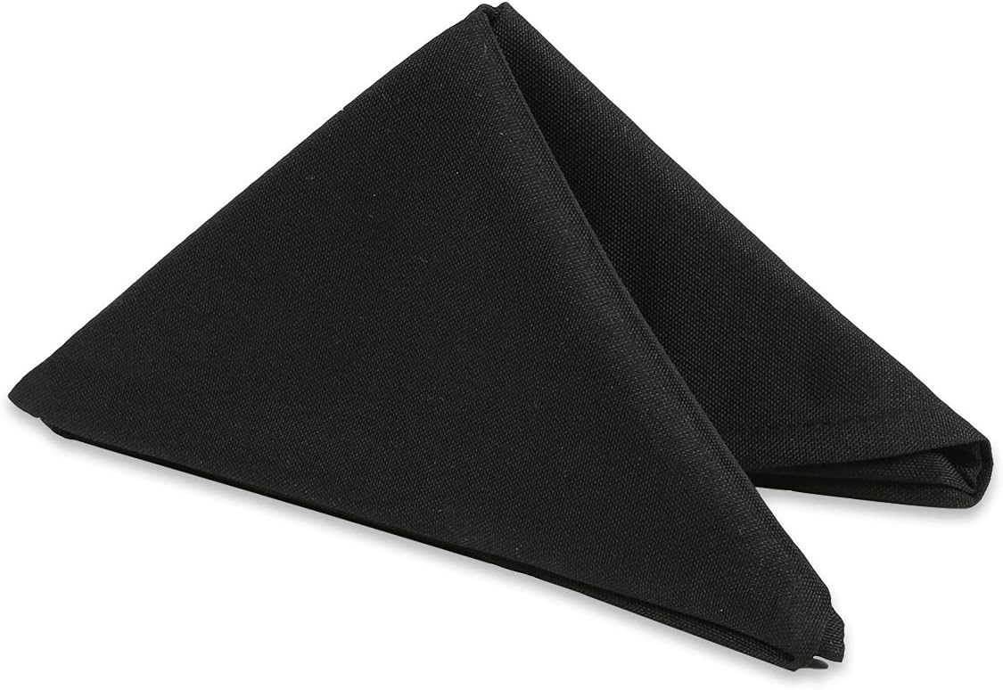 150 pcs Black 20"x20" Polyester Cloth Napkins