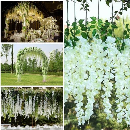artificial wisteria hanging flowers fake wisteria flower garland, package contents