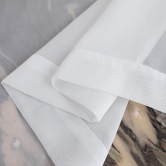 Window White Sheer Curtains 108 Inches Long 2 Panels Sheer White Curtains Clear Curtains Basic Rod Pocket Panel Beige Grey Purple Pink 63 72 84 95 108 Inch Bedroom Children Living Room Yard Kitchen