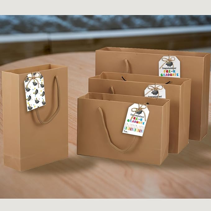 50 Pcs Pre-K Graduation Gift Tags, Congrats Grad Party Favors Gift Tags for High School or Happy College Graduation Party Decoration Supplies (pre k, 2.2 * 3.5)