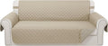 Reversible Sofa Covers Couch Cover Furniture Protector for Dogs Elastic Straps Water Resistant(Sofa,Sand/Beige)
