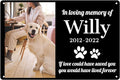 Custom Dog Memorial Metal Signs - Personalized Dog Photo Memory Sign as Dog Memorial Gifts for Loss of Dog, in Loving Memory of Pet Signs for Pet Loss Sympathy Gift