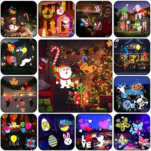 christmas halloween lights projector outdoor,syslux holiday projector lights,16 on a desk or shelf