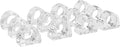 Crystal Napkin Rings, Elegant Dining Table Holders for Formal & Casual Dining, Wedding Reception, Holiday Table Setting, 12 Pack