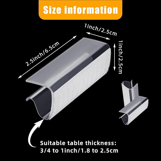 36 Pieces Table Skirting Clips Clear Tablecloth Clips for Indoor Outdoor Events Wedding Meeting Party Picnic Banquet