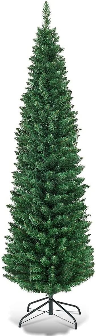 happygrill 5ft pencil christmas tree slim xmas tree, main product view