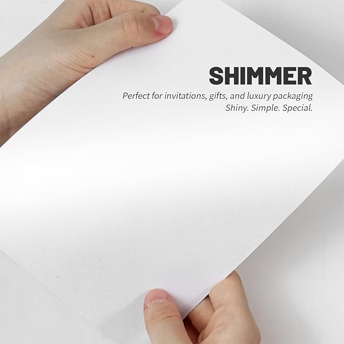 50 PCS Pearl White A7 Envelopes with Stickers, Shimmering 5x7 Envelopes for Invitations, Great for Wedding Invitation Cards, Birthday RSVP, Graduation, Baby Shower 5.25 x 7.25 inches