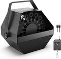 Theefun Bubble Machine: Remote Control 750ML Metal Bubble Blower Wireless USB Plug-in or 4 Batteries Operated High Bubble Output Automatic Bubble Maker for Party Wedding Birthday Indoor Outdoor Use
