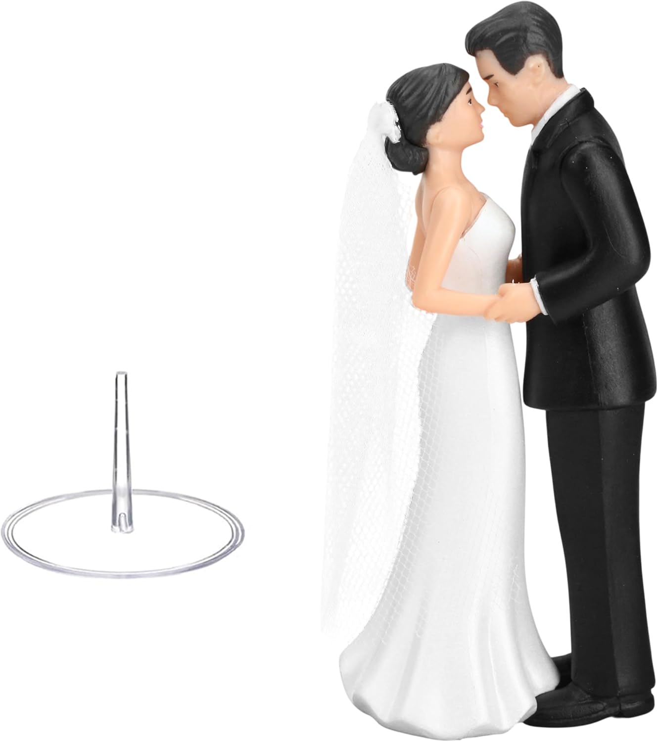 4.3” Traditional Bride and Groom Cake Toppers – Elegant Romantic Wedding Cake Vintage Couple Figurine, Pastel Novios Para Statue for Engagement, Anniversaries, Bridal Showers Parties, Party Decoration