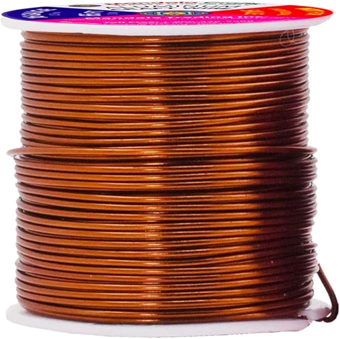 Mandala Crafts 16 Gauge Anodized Aluminum Craft Wire for Jewelry Making – 390 FT Colored Flexible Silver Copper Purple Gold Brown Red Wire - Bendable for Bonsai Armature Crafting Sculpting