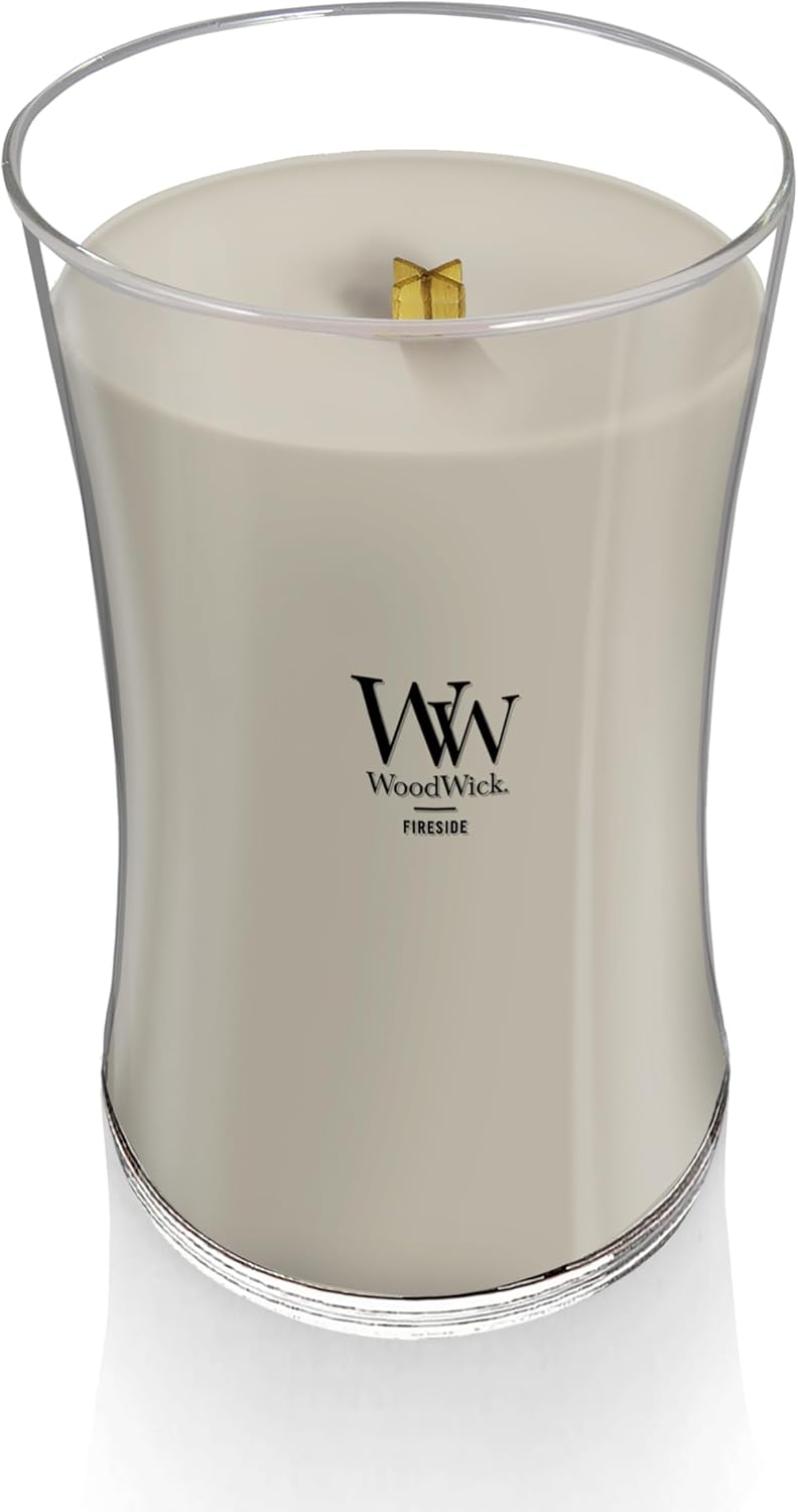 WoodWick Fireside Scented Candle, Crackling Wick, 21.5oz