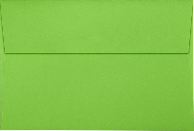 LUXPaper A10 Invitation Envelopes | Peel & Press | 6" x 9 1/2" | Limelight Green | 80lb. Text | 50 Qty