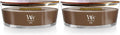 WoodWick Ellipse Scented Candle, Humidor, 16oz | Up to 50 Hours Burn Time (Pack of 2)