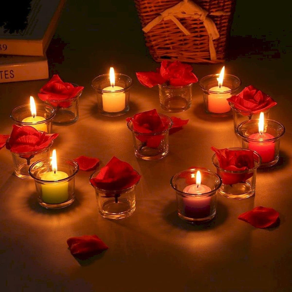 2.0 Inch White Votive Candles, Unscented Wax 12 Hour 1.5'' Diameter Candles for Wedding, Party & Home, 24 Packs