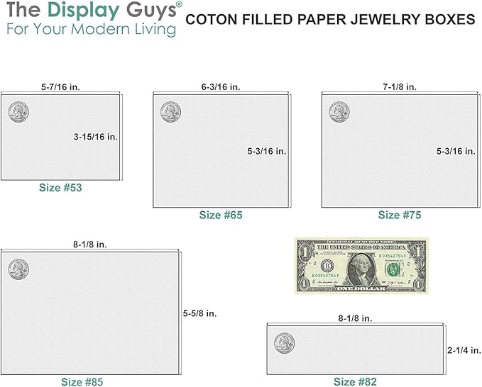 TheDisplayGuys - 25-Pack #53 Kraft Paper Cardboard Gift Boxes/Jewelry Cases w. Cotton Padding & Lid - Light Lavender - (5.4" x 3.9" x 1.0")