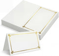 Premium Place Cards for table setting, name cards Used for Table Decoration, Seat Cards with Gold Foil Border&Corner Motifs, 2x3.5-Inch Tent Cards - Perfect for Weddings, Tables, Dinner Parties 50Pcs