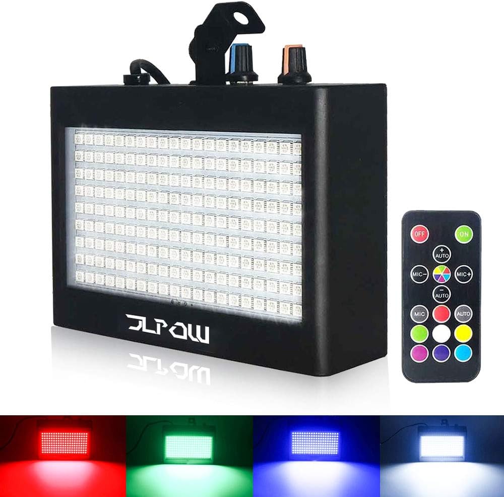 Halloween Strobe Light, JLPOW Ultra Bright RGB LED Strobe Lights (Metal Case)...