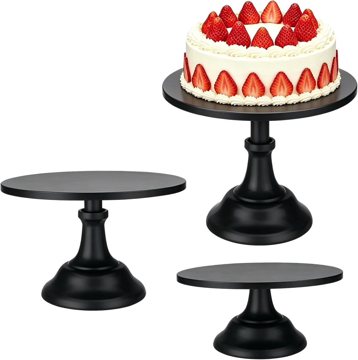 3 Pcs Cake Stand Set,8"/10"/12" inch，Metal Cupcake Holders Sta...