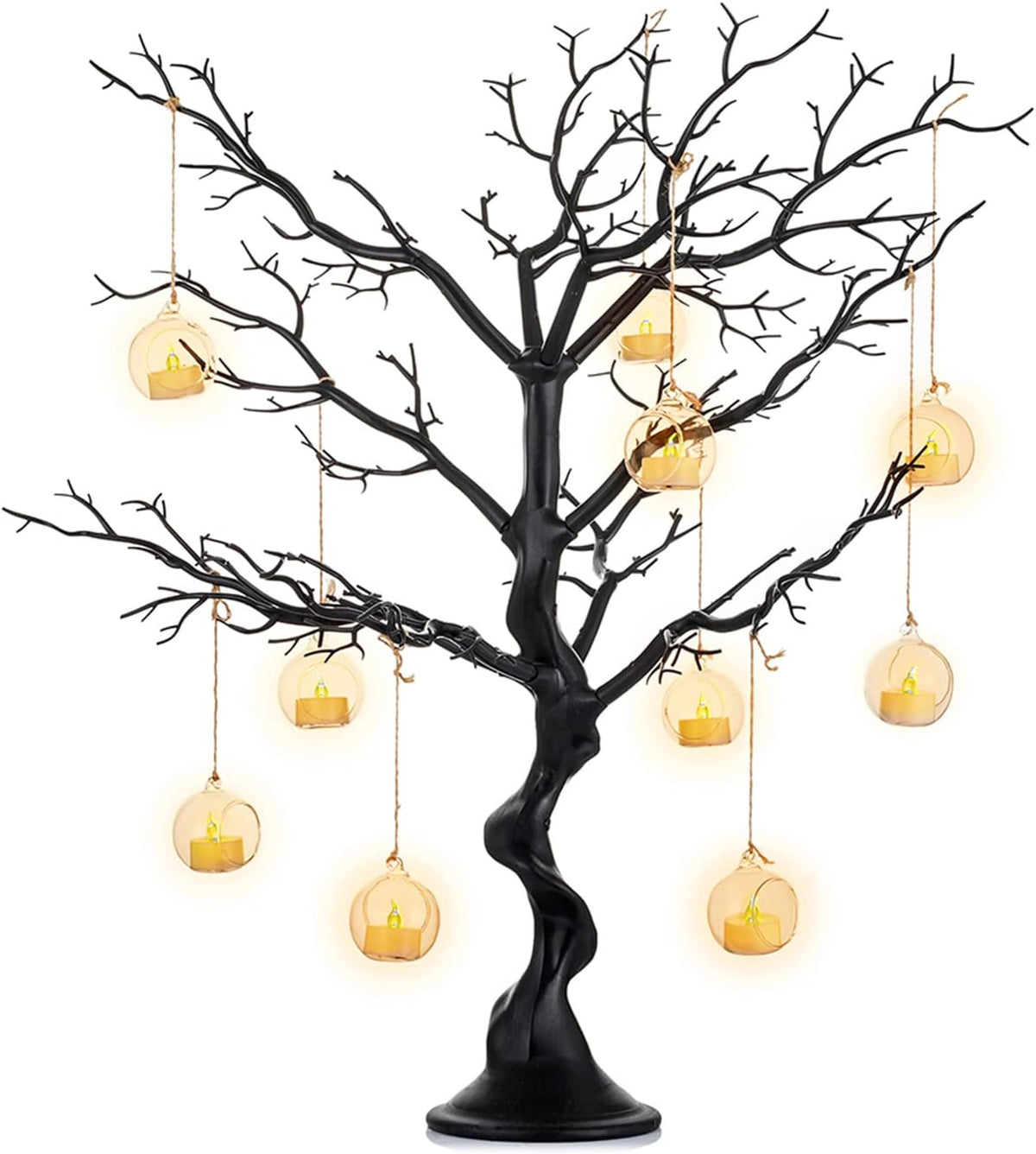 NUPTIO Black Ornament Tree, 30 Inch Artificial Halloween Spooky Branch