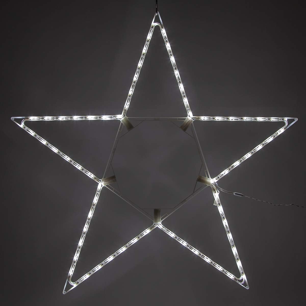 kringle traditions 48-inch lighted cool white christmas star, main product view