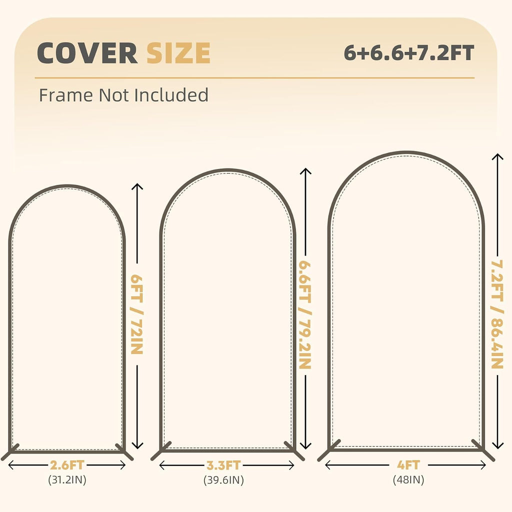 gold black sequin arch backdrop cover 3set 6 showing dimensions