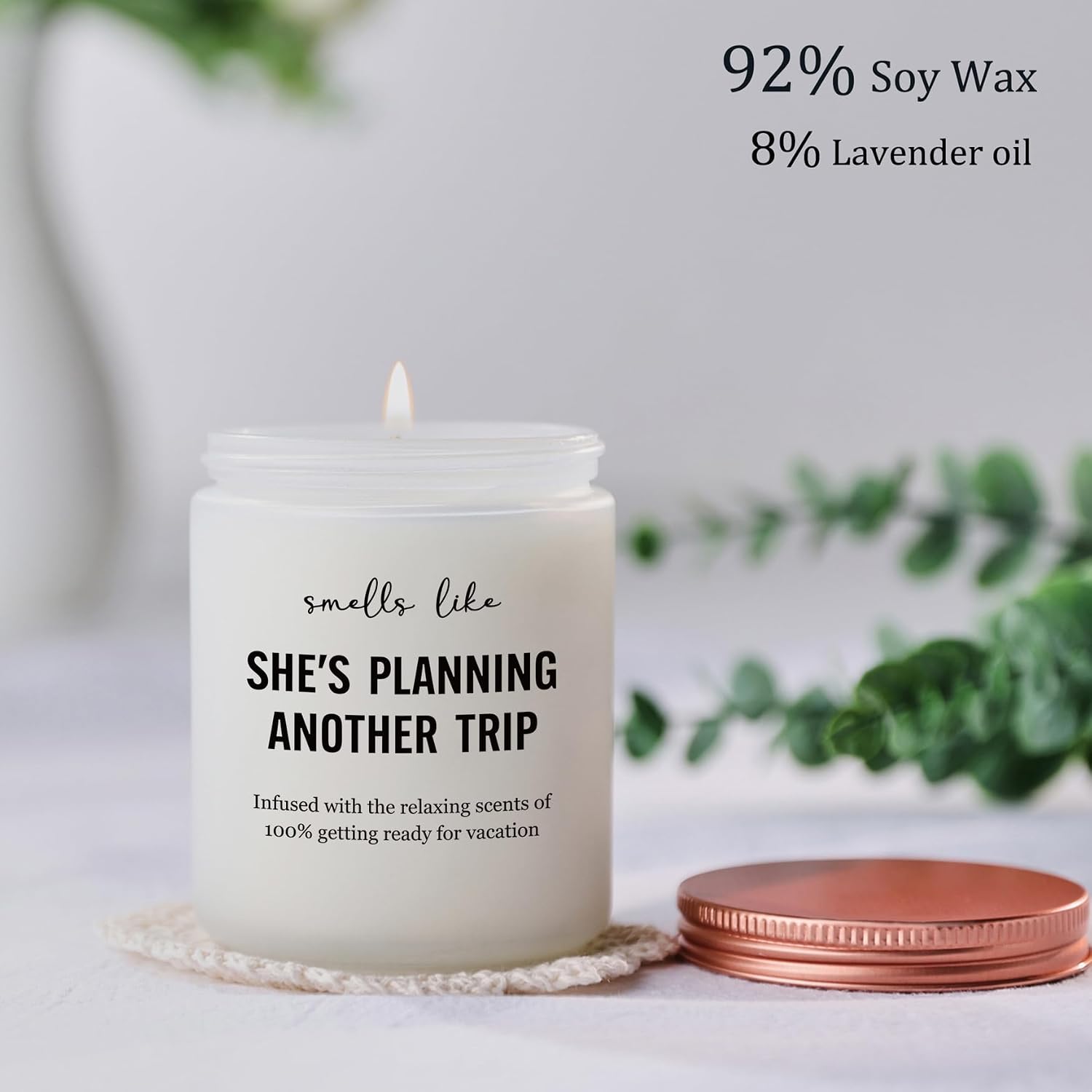 Best Travel Gifts for Women, Funny Gift for People Who Like Travel Hiking - Unique International Traveler Planner Vacation Retirement Present Candle