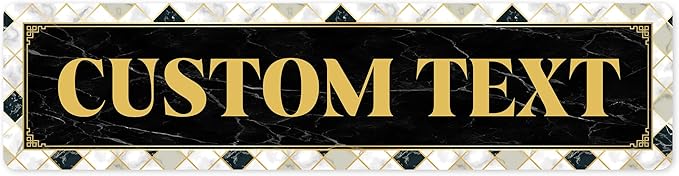 Custom Sign, Custom Street Sign, 11 Font Colors, 13 Font Styles, 4 Hole Options, 22 Sizes, 3x12 Inches, Rust Free DiBound, Fade Resistant, Made in USA by My Sign Center (Marble Tile)