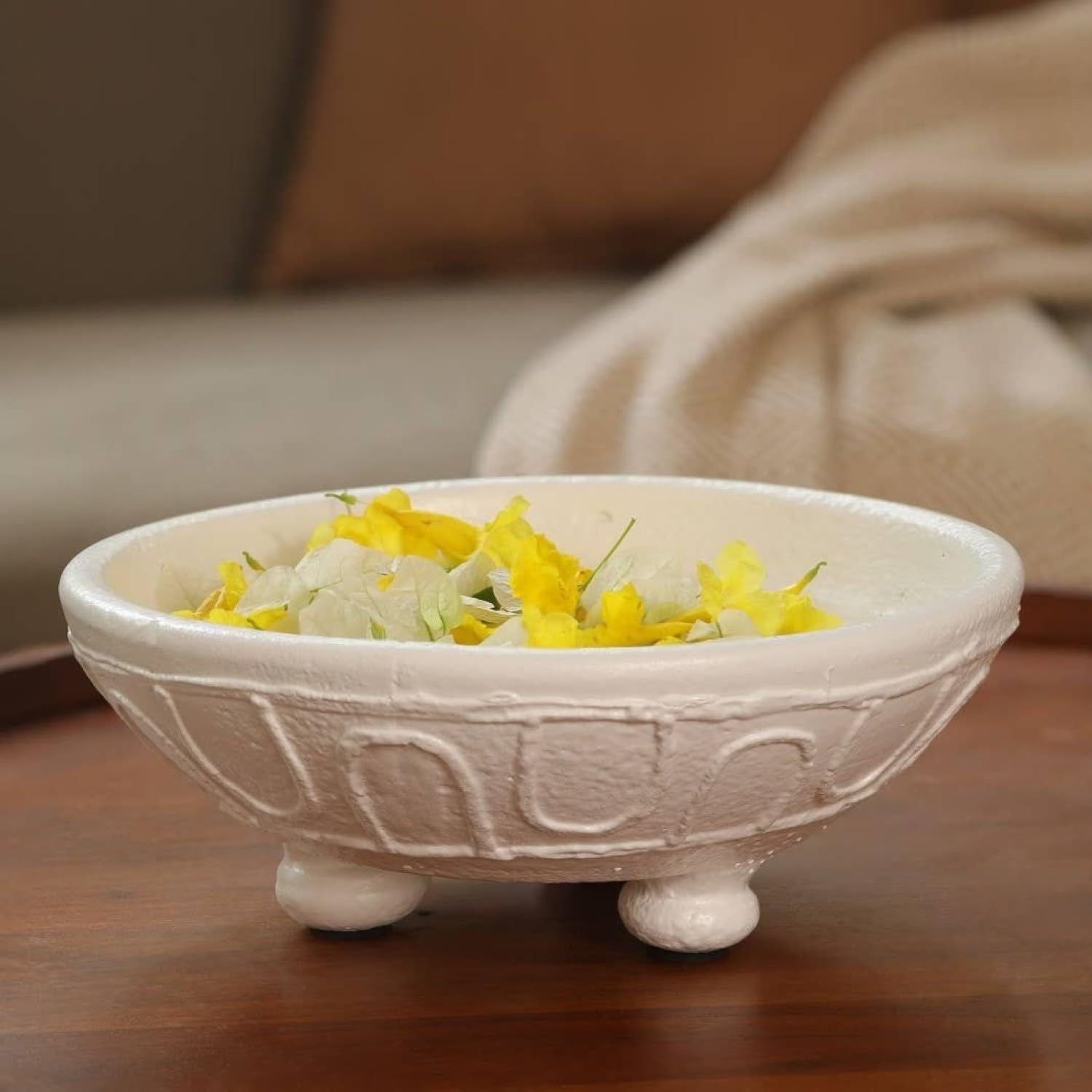 Home Decor Organic Pattern Terracotta Bowl - Stylish and Rustic Accent for Any Space