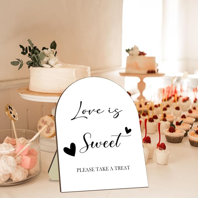 Love is Sweet Please Take A Treat, Dessert Table Sign, Minimalist Bridal Shower Decor, Wedding Signs 9 * 11IN
