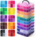 umikk 10000pcs pony beads bulk, 60 colors kandi, main product view