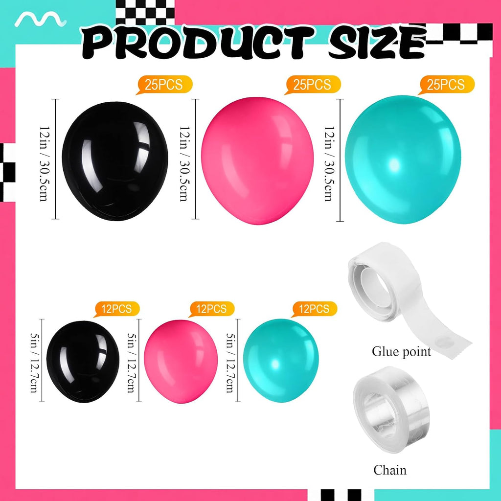 arch backdrop cover 118 balloons set, racing theme shown in use