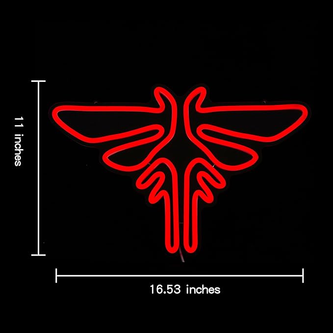 Moth Neon Sign Game Neon Light for wall Decor Red LED Neon Signs Animal Neon Lights for Bedroon Kids Room Video Game Center Decor