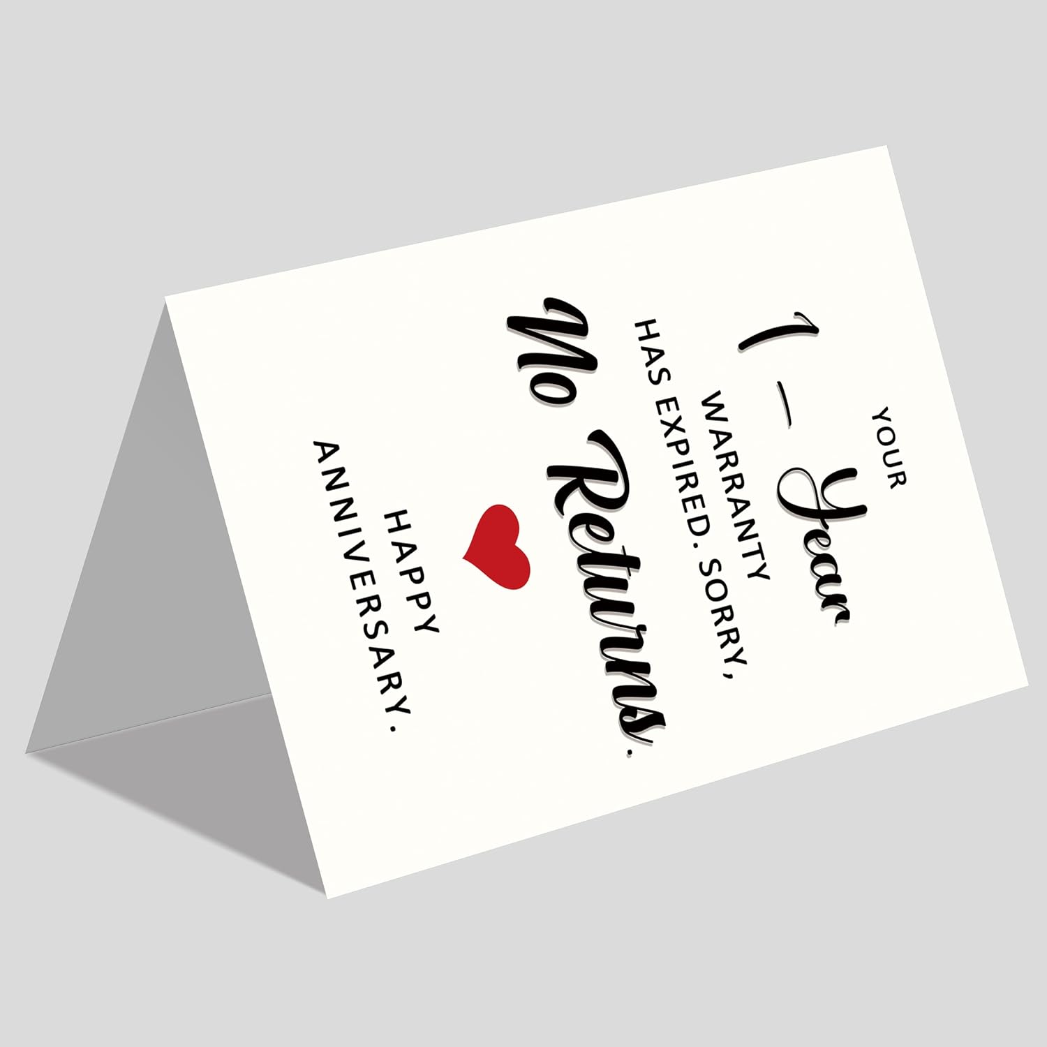 Funny 1st Anniversary Card,1 Year Anniversary Card Gifts for Boyfriend Girlfriend Him Her,One Year Wedding Anniversary Cards Gifts for Husband Wife Women Men Couples