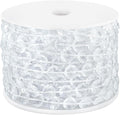49FT Acrylic Crystal Garland, Clear Diamond-Shaped Crystal Bead Strands, DIY Crystal Beads String Roll for Wedding Decorations Party Decorations Beaded Curtain Crafting Projects