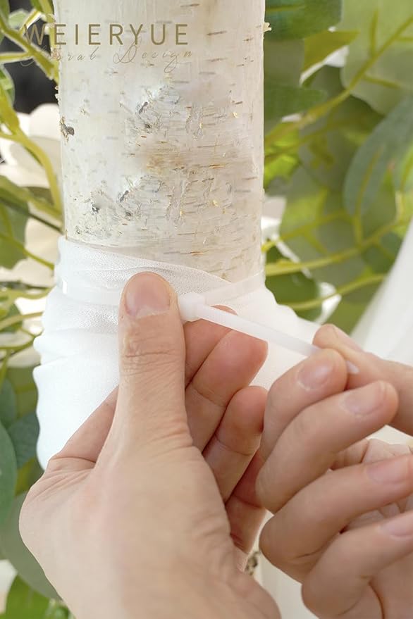 Artificial Wedding Arch Flowers Kit(Pack of 3),2Pcs Artificial Flower Arch Decor,1Pcs Sheer Drape for Wedding Ceremony Arbor for WeddingCeremony (Provence Purple)