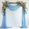 Wokceer Wedding Arch Draping Fabric 28.7" x 20FT Dusty Blue Drapes Sheer Fabric Backdrop Arch Draping Fabric for Wedding Ceremony Birthday Party Bridal Shower Decoration