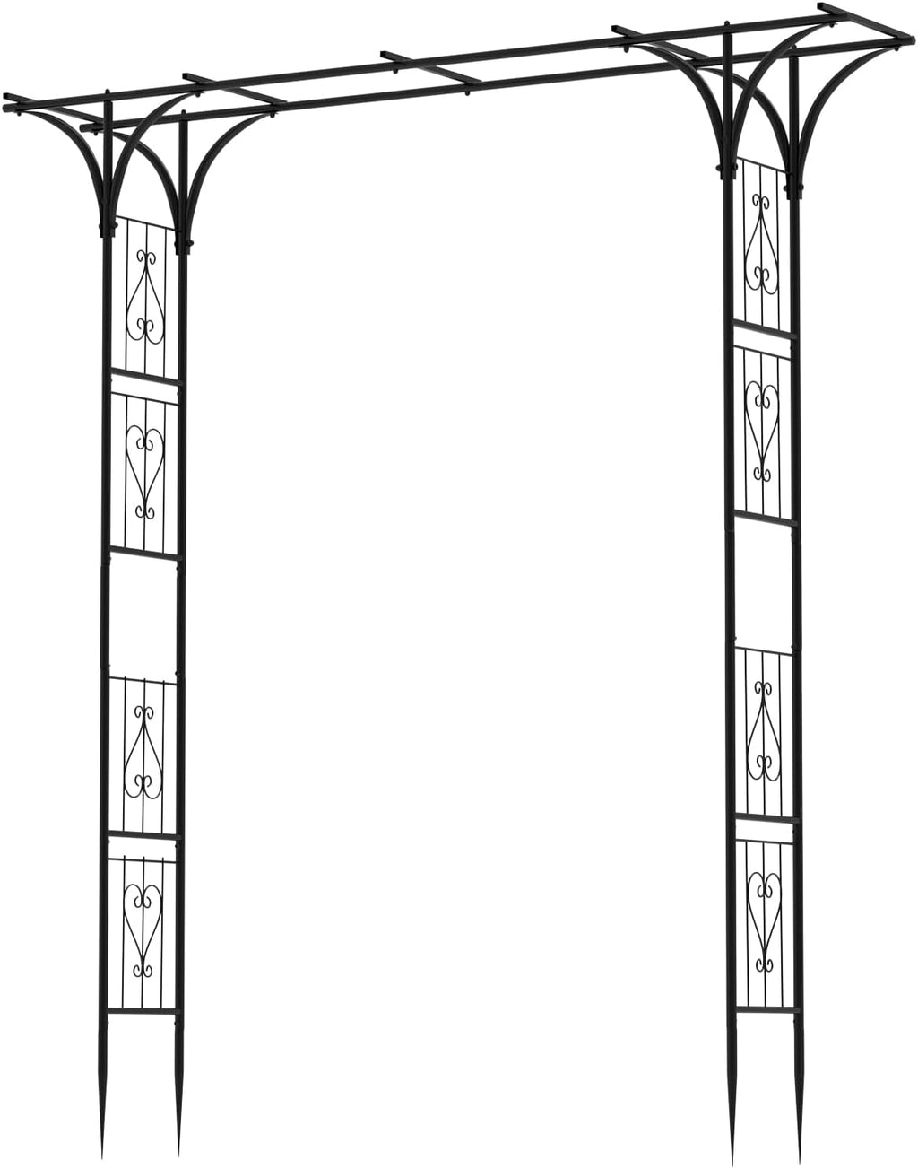 7ft garden arch arbor steel trellis for climbing, main product view