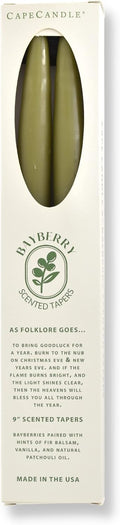 Scented Bayberry Tapers 9"
