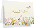 Twigs Paper Spring Florals Thank You Cards, 12 Blank Note Cards