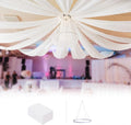 boldworks Ceiling Drapes Hanging Kit for Weddings Tent Bedroom Draping Parties Decoration White Fabric Includes Hoop Ring Set 5ft x 10ft Pack of 6